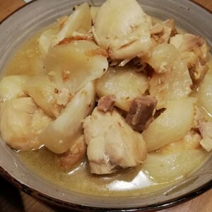 かぶと鶏肉の煮物